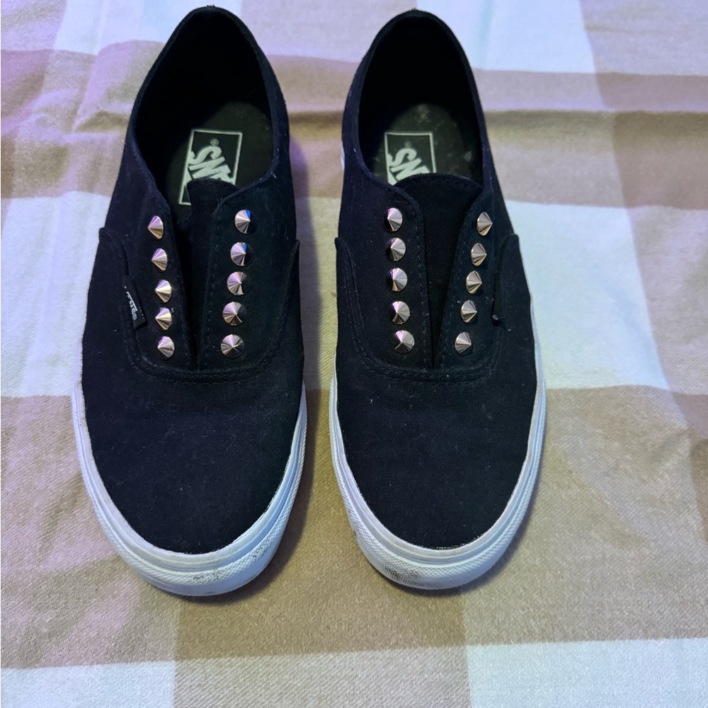 Black slip on Vans